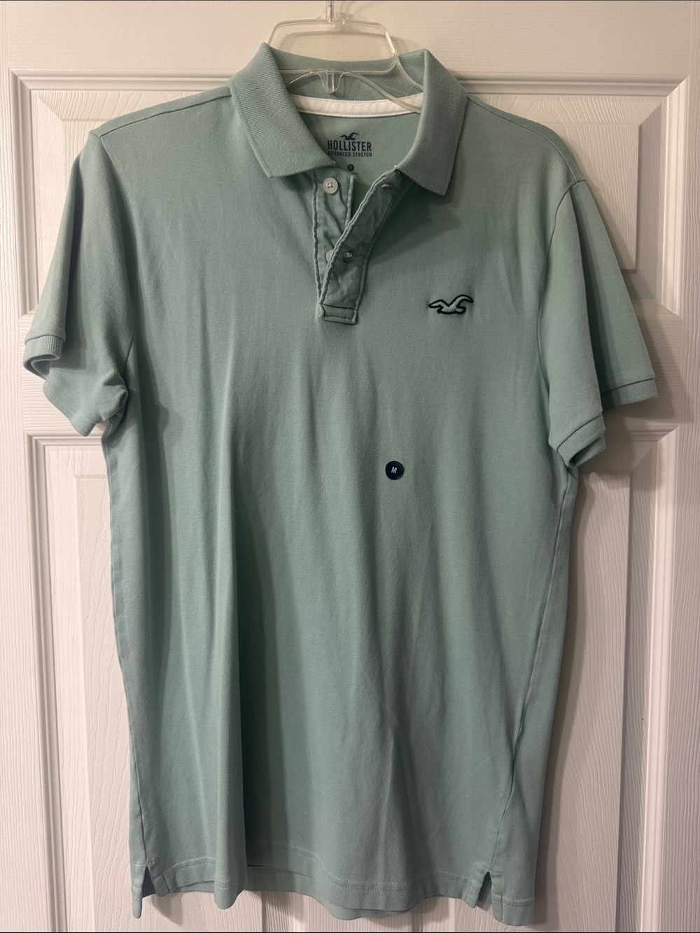 Hollister Men’s Light Mint Green Polo Shirt